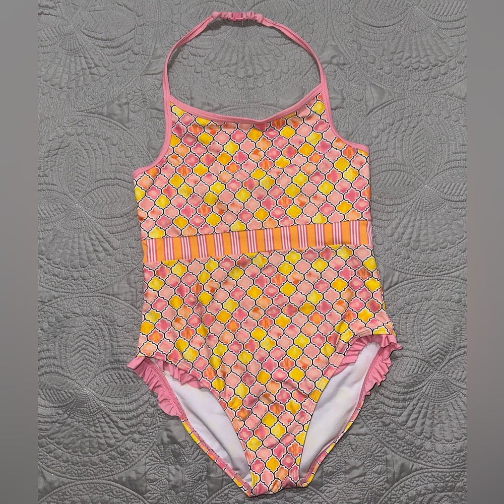 TOMMY BAHAMA PINK 1-PIECE SWIMSUIT  girls size 14